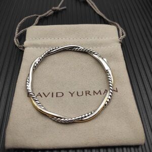 David Yurman Silver and Gold Cable Bracelet